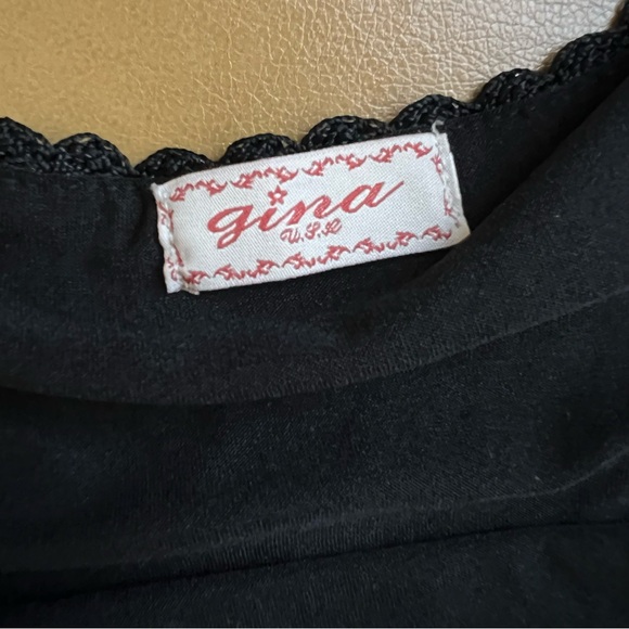 Vintage y2k black beaded fitted midi dress with fringe details xs - Picture 5 of 5